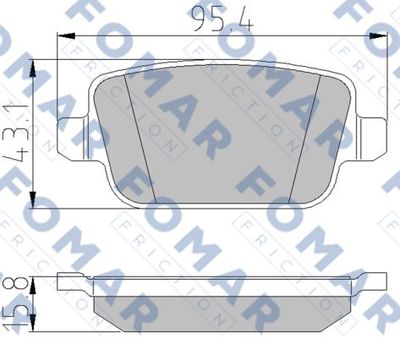 FO930781 FOMAR Friction Комплект тормозных колодок, дисковый тормоз