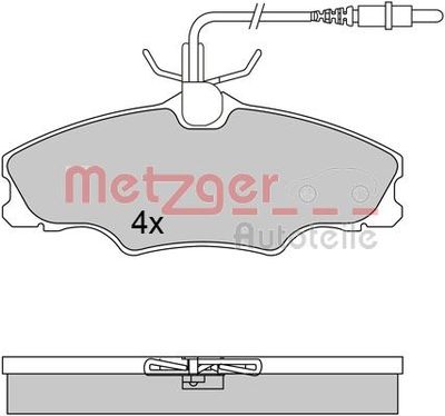 1170552 METZGER Комплект тормозных колодок, дисковый тормоз