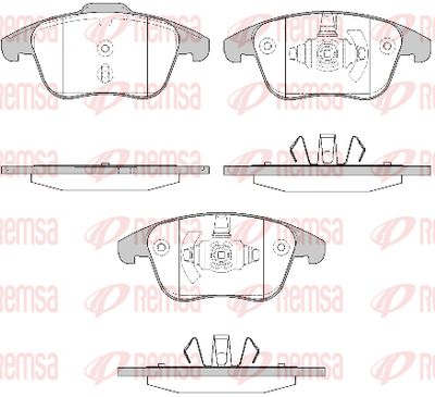 124950 REMSA Комплект тормозных колодок, дисковый тормоз