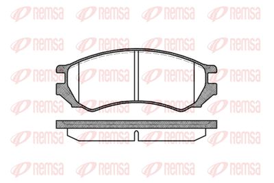 034400 REMSA Комплект тормозных колодок, дисковый тормоз