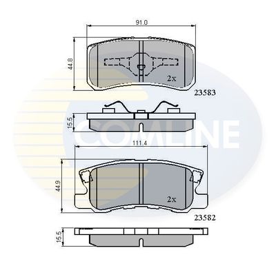 CBP0905 COMLINE Комплект тормозных колодок, дисковый тормоз