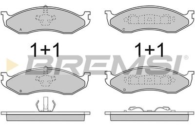 BP2715 BREMSI Комплект тормозных колодок, дисковый тормоз