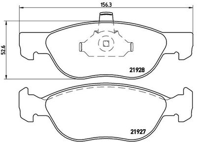 P23081 BREMBO Комплект тормозных колодок, дисковый тормоз