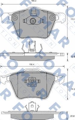 FO698081 FOMAR Friction Комплект тормозных колодок, дисковый тормоз