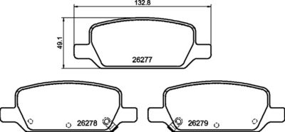 P09027 BREMBO Комплект тормозных колодок, дисковый тормоз