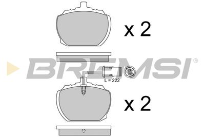 BP2207 BREMSI Комплект тормозных колодок, дисковый тормоз