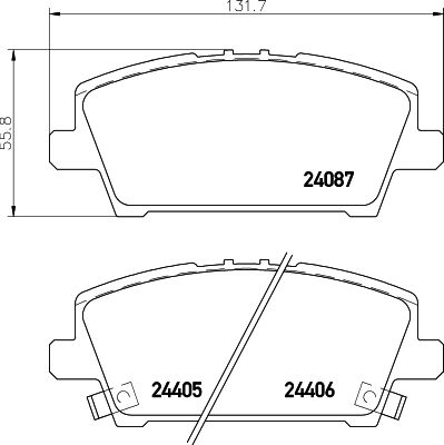 PCP1204 DON Комплект тормозных колодок, дисковый тормоз