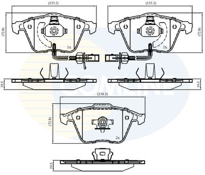 CBP11753 COMLINE Комплект тормозных колодок, дисковый тормоз