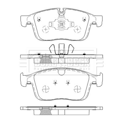 BBP2604 BORG & BECK Комплект тормозных колодок, дисковый тормоз