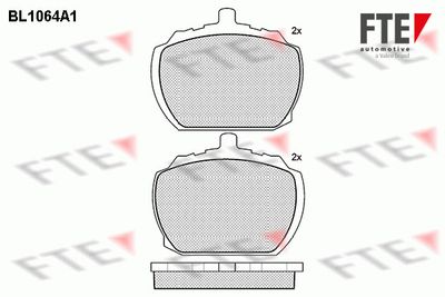 BL1064A1 FTE Комплект тормозных колодок, дисковый тормоз