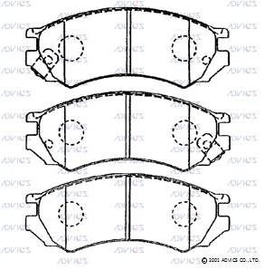 SN783P ADVICS Комплект тормозных колодок, дисковый тормоз