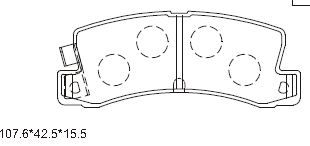 KD2636 ASIMCO Комплект тормозных колодок, дисковый тормоз