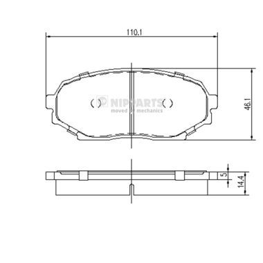 J3603037 NIPPARTS Комплект тормозных колодок, дисковый тормоз