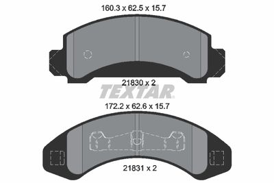 2183001 TEXTAR Комплект тормозных колодок, дисковый тормоз