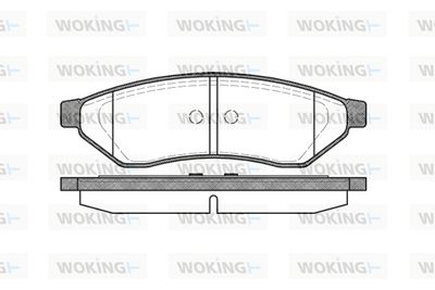 P1149300 WOKING Комплект тормозных колодок, дисковый тормоз