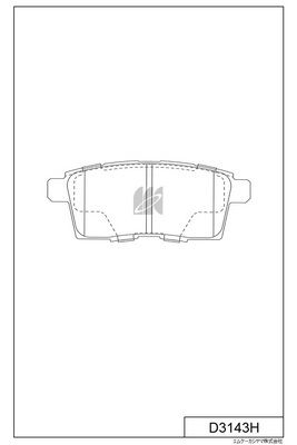 D3143H MK Kashiyama Комплект тормозных колодок, дисковый тормоз