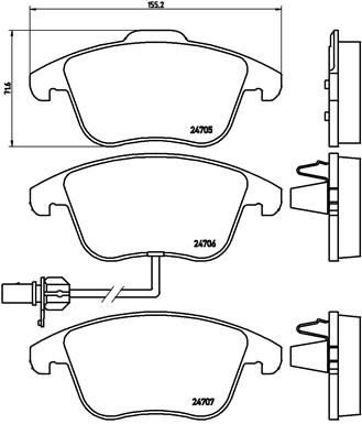 P85113X BREMBO Комплект тормозных колодок, дисковый тормоз