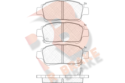 RB1304 R BRAKE Комплект тормозных колодок, дисковый тормоз