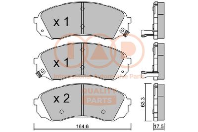 70421055P IAP QUALITY PARTS Комплект тормозных колодок, дисковый тормоз