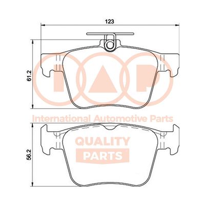 70450031 IAP QUALITY PARTS Комплект тормозных колодок, дисковый тормоз