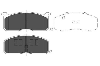 KBP9029 KAVO PARTS Комплект тормозных колодок, дисковый тормоз