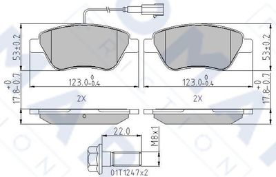 FO217681 FOMAR Friction Комплект тормозных колодок, дисковый тормоз