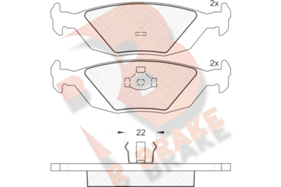 RB0775 R BRAKE Комплект тормозных колодок, дисковый тормоз