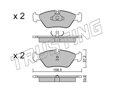 0930 TRUSTING Комплект тормозных колодок, дисковый тормоз