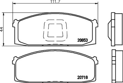 8DB355029271 HELLA Комплект тормозных колодок, дисковый тормоз