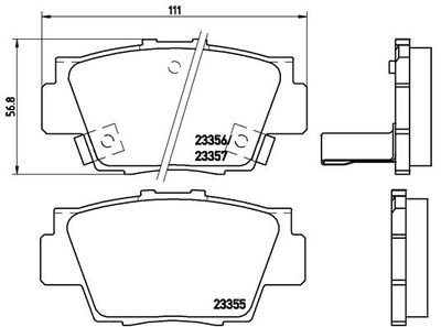 P28040 BREMBO Комплект тормозных колодок, дисковый тормоз