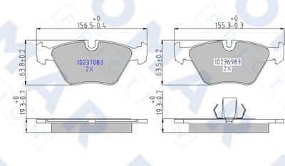 FO636981 FOMAR Friction Комплект тормозных колодок, дисковый тормоз