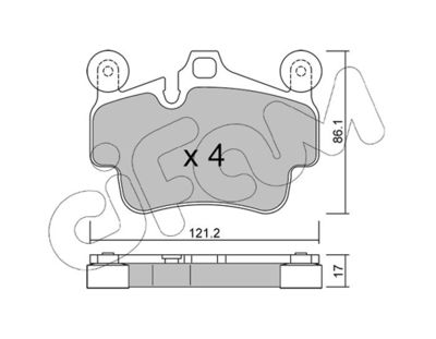 8228920 CIFAM Комплект тормозных колодок, дисковый тормоз