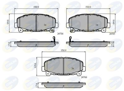 CBP32010 COMLINE Комплект тормозных колодок, дисковый тормоз