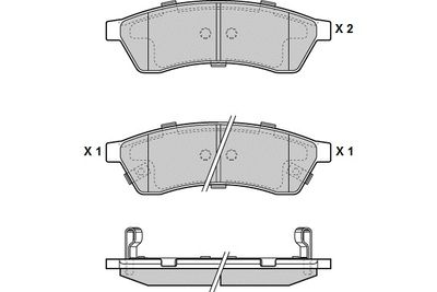 121400 E.T.F. Комплект тормозных колодок, дисковый тормоз