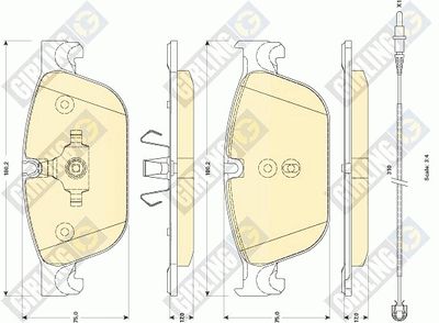 6118892 GIRLING Комплект тормозных колодок, дисковый тормоз