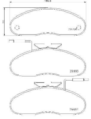 P56019 BREMBO Комплект тормозных колодок, дисковый тормоз