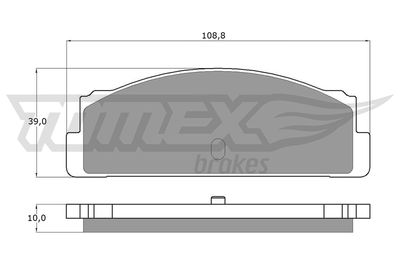 TX1024 TOMEX Brakes Комплект тормозных колодок, дисковый тормоз