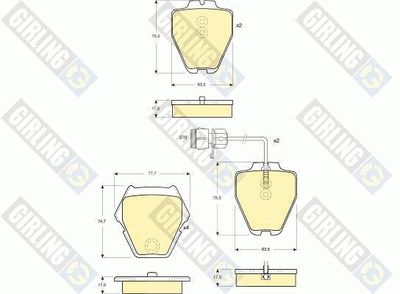 6113711 GIRLING Комплект тормозных колодок, дисковый тормоз