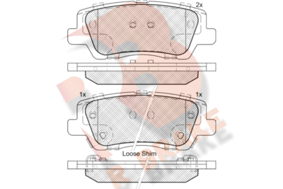 RB2157 R BRAKE Комплект тормозных колодок, дисковый тормоз