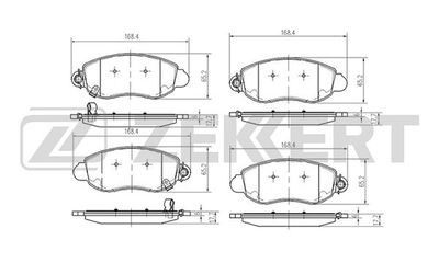 BS1033 ZEKKERT Комплект тормозных колодок, дисковый тормоз