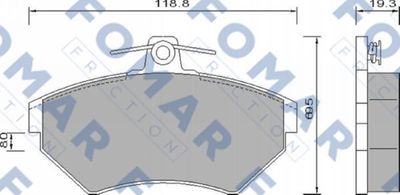 FO647681 FOMAR Friction Комплект тормозных колодок, дисковый тормоз