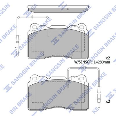 SP4145 Hi-Q Комплект тормозных колодок, дисковый тормоз