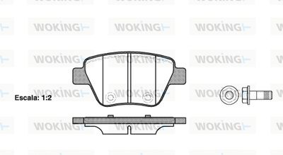 P1520300 WOKING Комплект тормозных колодок, дисковый тормоз