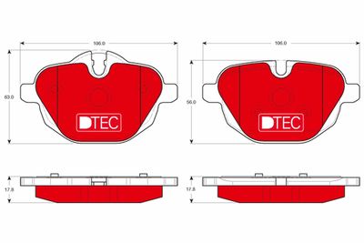 GDB1840DTE TRW Комплект тормозных колодок, дисковый тормоз