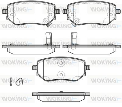 P1902302 WOKING Комплект тормозных колодок, дисковый тормоз