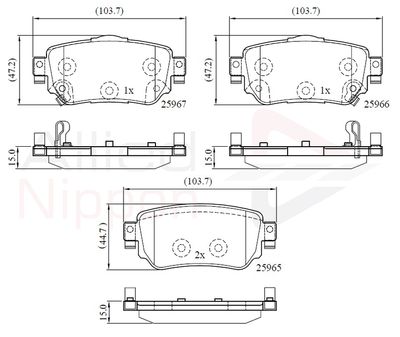 ADB32277 COMLINE Комплект тормозных колодок, дисковый тормоз