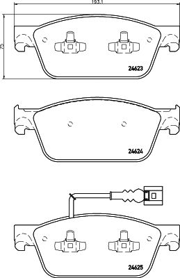 8DB355030871 HELLA Комплект тормозных колодок, дисковый тормоз