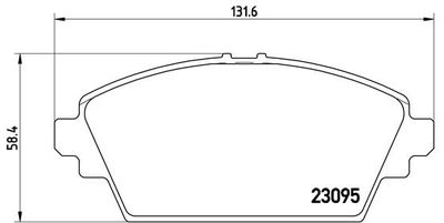 P56044 BREMBO Комплект тормозных колодок, дисковый тормоз