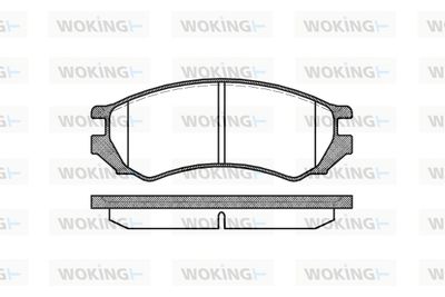 P244300 WOKING Комплект тормозных колодок, дисковый тормоз