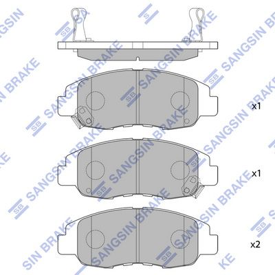 SP1231 Hi-Q Комплект тормозных колодок, дисковый тормоз